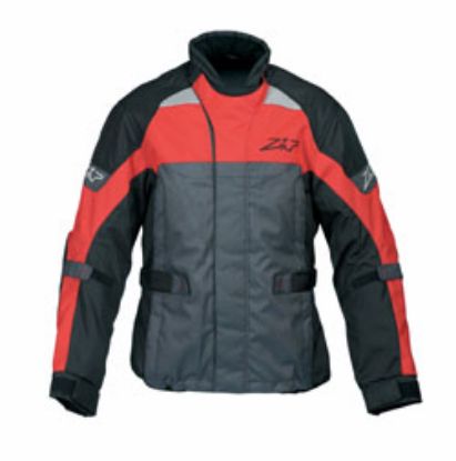 Afbeeldingen van Jas L Zip Go rood-zwart Cordura membraan
