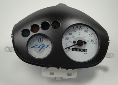 Afbeeldingen van Tellerklok witteplaat Piaggio Zip 2-4-t