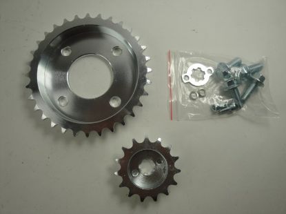 Afbeeldingen van Tandwielset offset 15mm Skymax Dax model